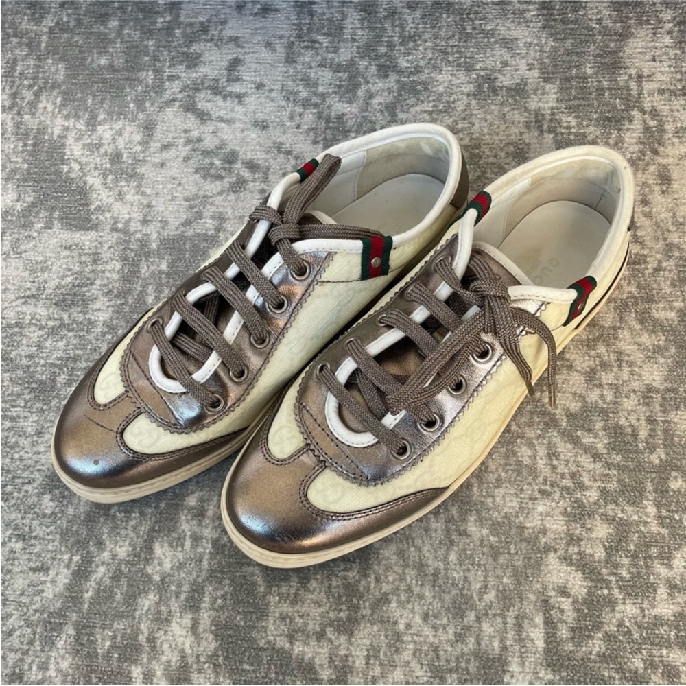 Gucci Women's Metallic Logo Sneakers